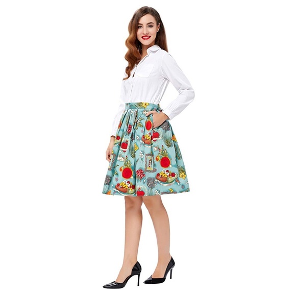 Grace Karin Dresses & Skirts - Frida Kahlo retro skirt size XXXL